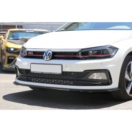 Накладка сплиттер на передний бампер Вариант2 на Volkswagen Polo VI GTI